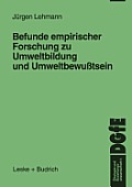 Befunde Empirischer Forschung Zu Umweltbildung Und Umweltbewu?tsein