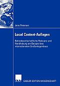 Local Content-Auflagen: Betriebswirtschaftliche Relevanz Und Handhabung Am Beispiel Des Internationalen Gro?anlagenbaus