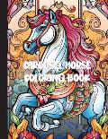 Carousel Horse Coloring Book: A Whimsical Journey of Relaxation and Creativity with 30 Enchanting Designs for Adults