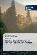 Effect of Climate Change on Pakistan, Role of Government