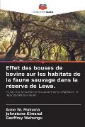 Effet des bouses de bovins sur les habitats de la faune sauvage dans la r?serve de Lewa.