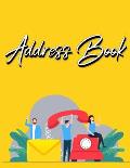 Address Book: Address Book with Alphabetical Index Address Book A-Z Index Alphabetical Address Book Yellow