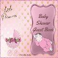 Little Princess Baby Girl Shower Guest Book: Amazing Color Interior with 100 Page and 8.5 x 8.5 inch Pink Baby Strollers with Flower
