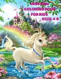 Unicorn Coloring Book for Kids Ages 4-8: Unique Coloring, Pages designs for boys and girls, Unicorn, Mermaid, and Princess
