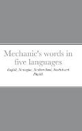Mechanic's words in five languages: English, Norwegian, Northern Sami, Swedish and Finnish
