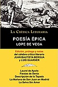 Lope de Vega: Poesia Epica, Coleccion La Critica Literaria Por El Celebre Critico Literario Juan Bautista Bergua, Ediciones Ibericas