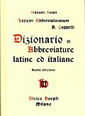 Dizionario Di Abbreviature Latine Edition Ita