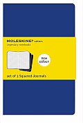 Moleskine Cahier Journal (Set of 3), Extra Large, Squared, Indigo Blue, Soft Cover (7.5 X 10)