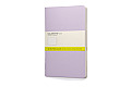 Moleskine Cahier Journal (Set of 3), Large, Plain, Persian Lilac, Frangipane Yellow, Peach Blossom Pink, Soft Cover (5 X 8.25)