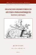 Francois Hemsterhuis Uvres Philosophiques Edition Critique