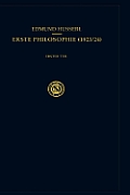 Erste Philosophie (1923/24): Erster Teil: Kritische Ideengeschichte