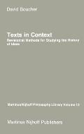 Texts in Context: Revisionist Methods for Studying the History of Ideas