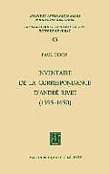 Inventaire de la Correspondance d'Andr? Rivet (1595-1650)