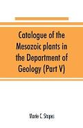 Catalogue of the Mesozoic plants in the Department of Geology (Part V)