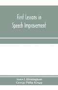 First lessons in speech improvement