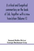 A critical and exegetical commentary on the book of Job, together with a new translation (Volume II)