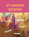 My Language Notebook: Ruled 6 Sections Notebook with Some Useful Expressions in Different Languages