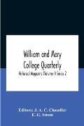 William And Mary College Quarterly; Historical Magazine (Volume I) Series 2