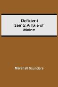 Deficient Saints A Tale Of Maine