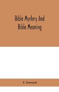 Bible mystery and Bible meaning