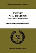Theory and Decision: Essays in Honor of Werner Leinfellner