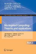 Bio-Inspired Computing: Theories and Applications: 13th International Conference, Bic-Ta 2018, Beijing, China, November 2-4, 2018, Proceedings, Part I