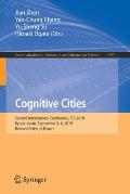 Cognitive Cities: Second International Conference, Ic3 2019, Kyoto, Japan, September 3-6, 2019, Revised Selected Papers