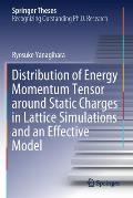 Distribution of Energy Momentum Tensor Around Static Charges in Lattice Simulations and an Effective Model