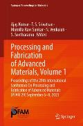 Processing and Fabrication of Advanced Materials, Volume 1: Proceedings of the 29th International Conference on Processing and Fabrication of Advanced