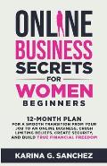 Online Business Secrets For Women Beginners 12-Month Plan for a Smooth Transition from Your Job to an Online Business, Crush Limiting Beliefs, Create
