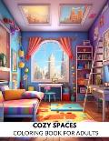 Cozy Spaces Coloring Book For Adults: 50 Cozy Spaces Coloring Pages for Stress Relief and Relaxation