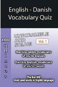 English - Danish Vocabulary Quiz - Match the Words - Volume 1