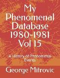 My Phenomenal Database 1980-1981 Vol 15: A History of Phenomenal Events