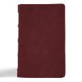 CSB Personal Size Bible, Holman Handcrafted Collection, Premium Marbled Burgundy Calfskin