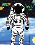 Outer Space Coloring Book: 56 Cool Illustrations About Space.