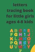 handwriting practice book: letters tracing book for little girls ages 4-8 kids: 6*9 in 26 page