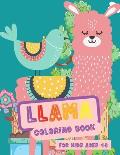 Llama Coloring Book: For Kids Ages 4-8