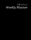 18 Dated Weekly Planner: Black Cover July 2021 to December 2022