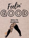 Health Journal Leopard Print Yoga: 12 week Journal