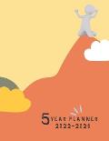 5 Year Planner 2022-2026: 60 Months Yearly Planner and Calendar with Notepages, Contacts pages and Passwords pages.
