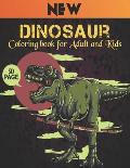Coloring Book for Adult and Kids Dinosaur: 50 dinosaur designs Fun Dinosaur Coloring Book for Kids, Boys, Girls and Adult Relax Gift for Animal Lovers