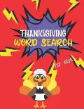 Thanksgiving Word Search for Kids: Large-Print Puzzles for Kids for Holiday Fun, Perfect Gifts for Thanksgiving Day