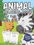 Animal Coloring Book for Kids Ages 4-8: Filled With Cute Animals and FUN Facts!