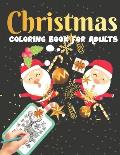 christmas coloring book for adults: Easy and Cute Christmas Holiday Coloring Designs for adult