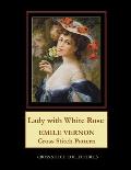 Lady with White Rose: Emile Vernon Cross Stitch Pattern