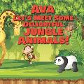 Ava Let's Meet Some Delightful Jungle Animals!: Personalized Kids Books with Name - Tropical Forest & Wilderness Animals for Children Ages 1-3