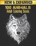 New 100 Animals Adult Coloring Book: Stress Relieving 100 One Sided Animal Designs Coloring Book with Lions, dragons, butterfly, Elephants, Owls, Hors