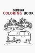 surfing journey coloring book: surf lovers, windsurf, surfing board, ocean waves beach love