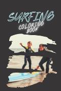 surfing coloring book: surfing board, ocean waves and summer beach vibes, wild surf lifestyle