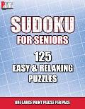 Piquant Puzzles Sudoku For Seniors: 125 Easy & Relaxing Large Print Sudoku Puzzles